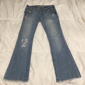 American Eagle Distressed Flair Jeans